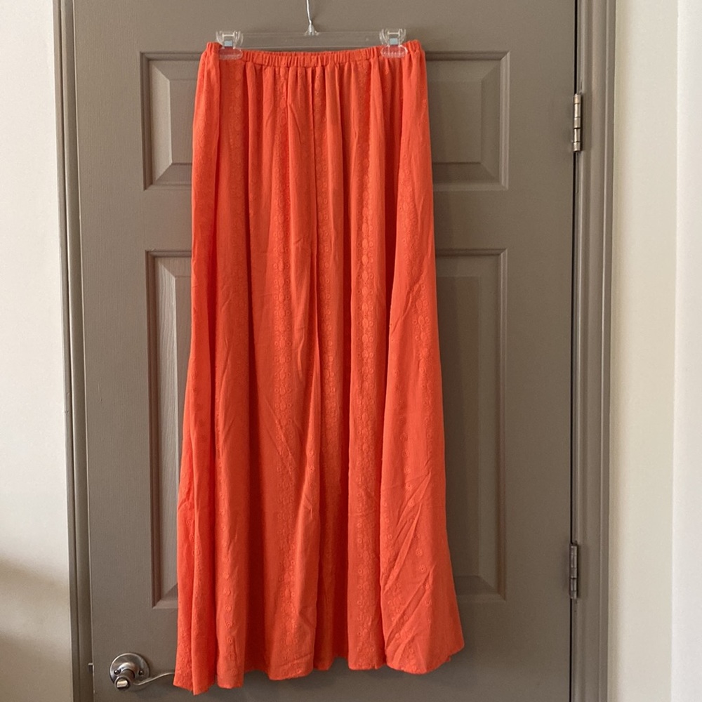 Steve Madden - XL - Summer Orange Maxi Skirt